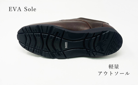 カジュアルシューズ 鹿革 4E 濃茶 カジュアルシューズ 24.0cm