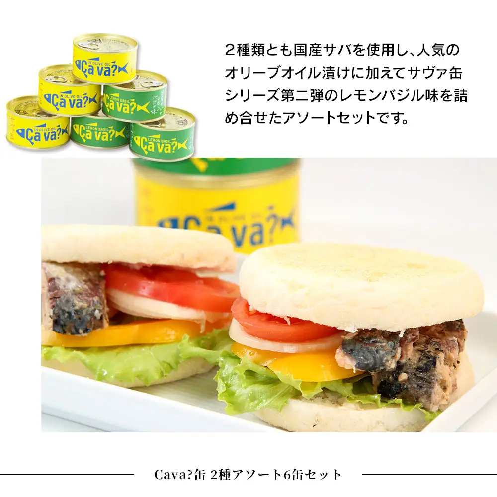 fn-04-002 cava? サヴァ缶2種アソート6缶セット 岩手県産 サバ サバ缶 鯖 鯖缶 水煮 缶詰