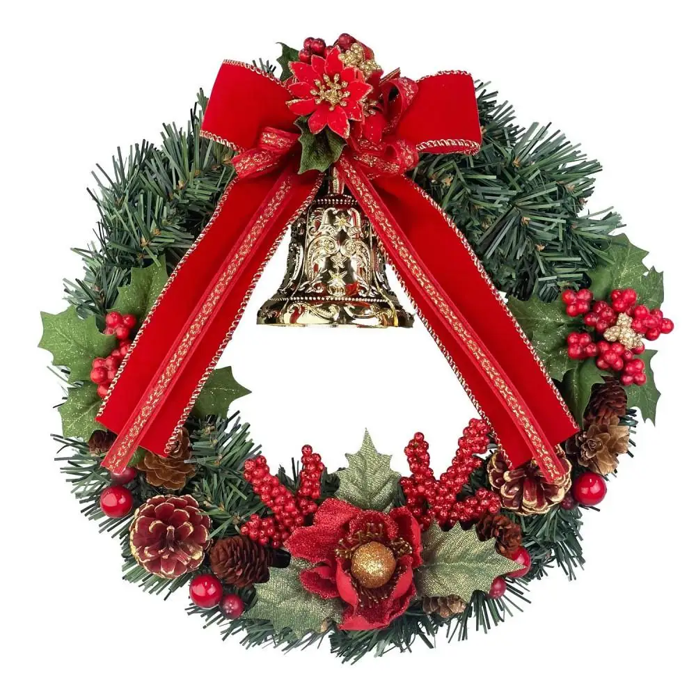 クリスマスリース 25cm レッド
