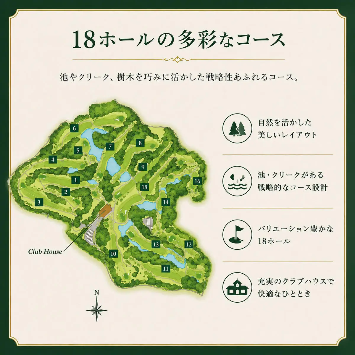 ゴルフ場 太平洋クラブ成田コース 平日1ラウンド ゴルフ場