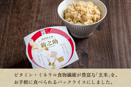 【定期便12ヶ月毎月お届け】新潟県産 新之助 玄米パックライス（150g×20個入）
