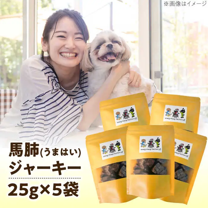 わんこのおやつ（犬）無添加手づくり 馬肺ジャーキー5袋 糸島市 / mogmog factory [AXO004] ペット おやつ