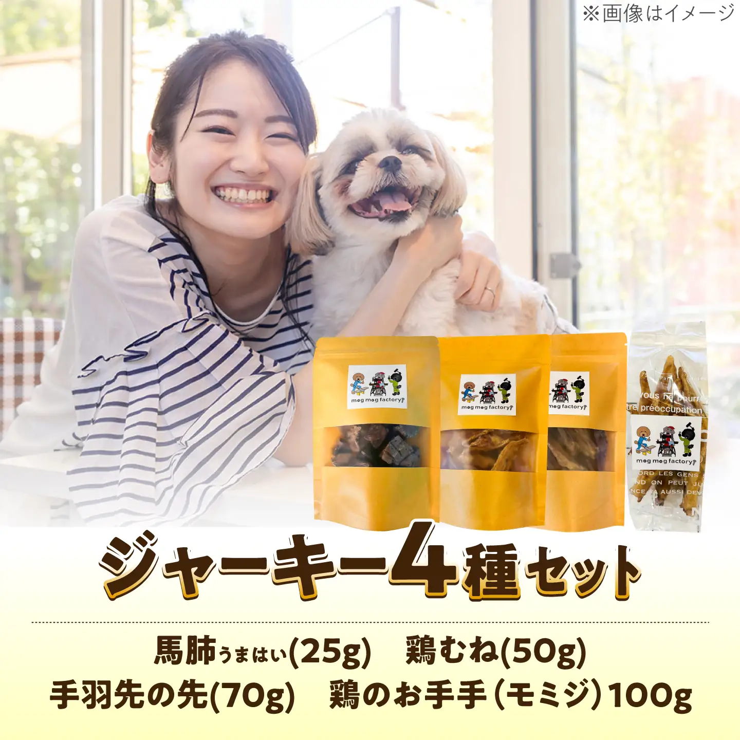 わんこのおやつ（犬）無添加手づくり 4種詰め合わせセット 糸島市 / mogmog factory [AXO005] ペット おやつ
