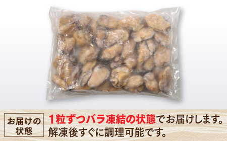 A1524.旬を急速凍結した濃厚な牡蠣（１ｋｇ）．バラ凍結．国産