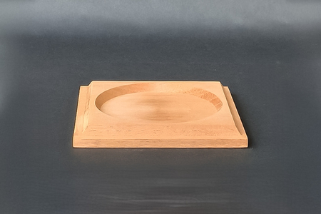 ケヤキ無垢茶托（ソーサー）大B 5枚セット 《約90×約90×約10（mm）》 コースター