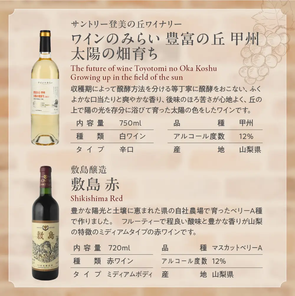 甲斐市ワインワイナリー堪能６本セット 山梨 ワイン 赤ワイン 白ワイン 甘口 辛口 飲み比べ 山梨県 甲斐市 AD-252