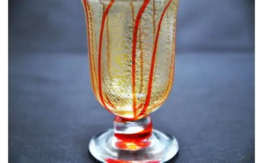 金彩冷酒杯 赤 HA-03-1【粋工房】_HA1630