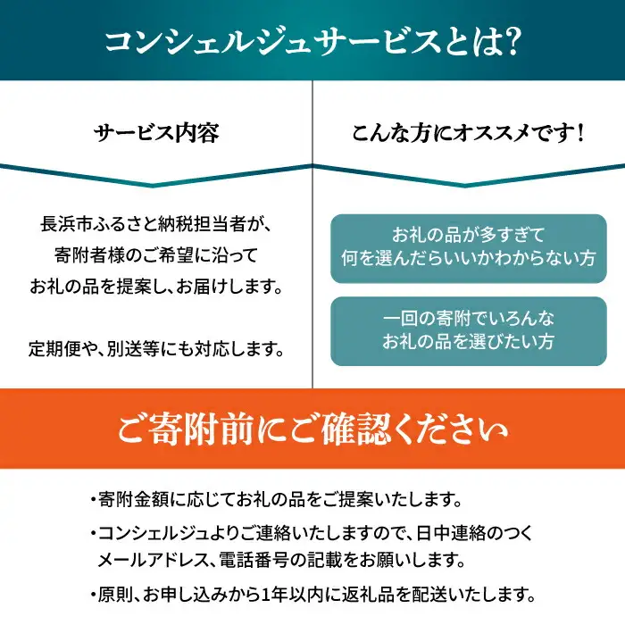 【長浜市コンシェルジュ】寄附額50万円コース[AQXX015] コンシェルジュ