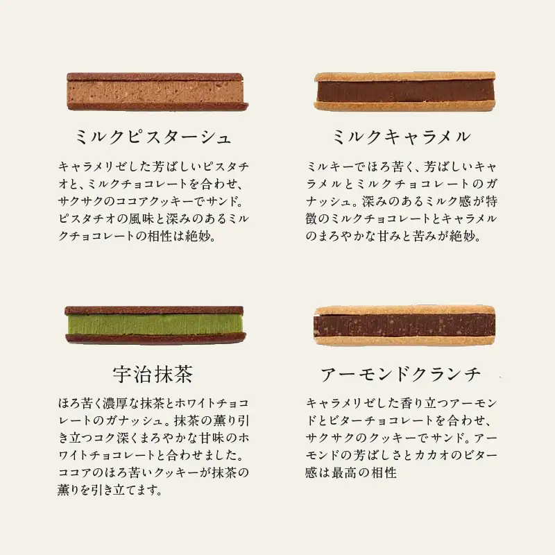 チョコレート専門店 マジドゥショコラ マジドカカオ 8個入り チョコレートサンド 濃厚スイーツ ギフト 贈り物 洋菓子_0010-005-se4