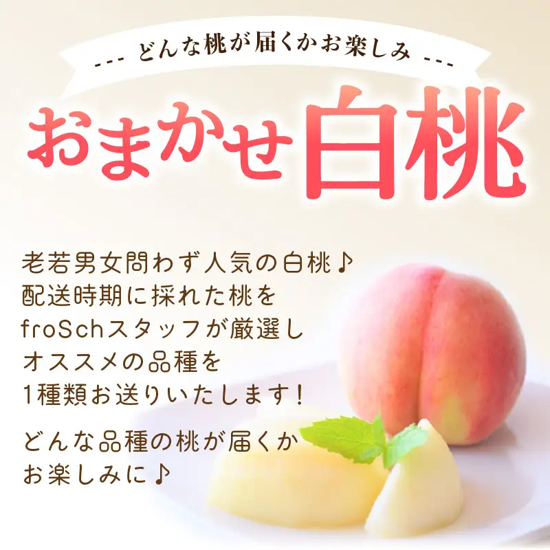 ≪先行受付≫ froSchがお届けするおまかせ白桃 約3kg 【2026年7月下旬より順次発送予定】 060-002