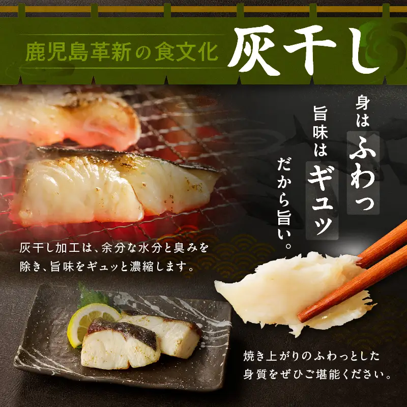 桜島灰干し かんぱち 4人前 セット K255-001_03 魚 冷凍