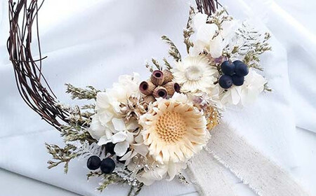 お正月飾り ドライフラワーしめ縄（B） リースタイプ 花 はな フラワー プレゼント ギフト インテリア 雑貨  F6Q-159