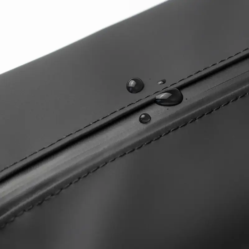 タフトポーチ ブラック Mサイズ センターファスナー 約150mm×110mm