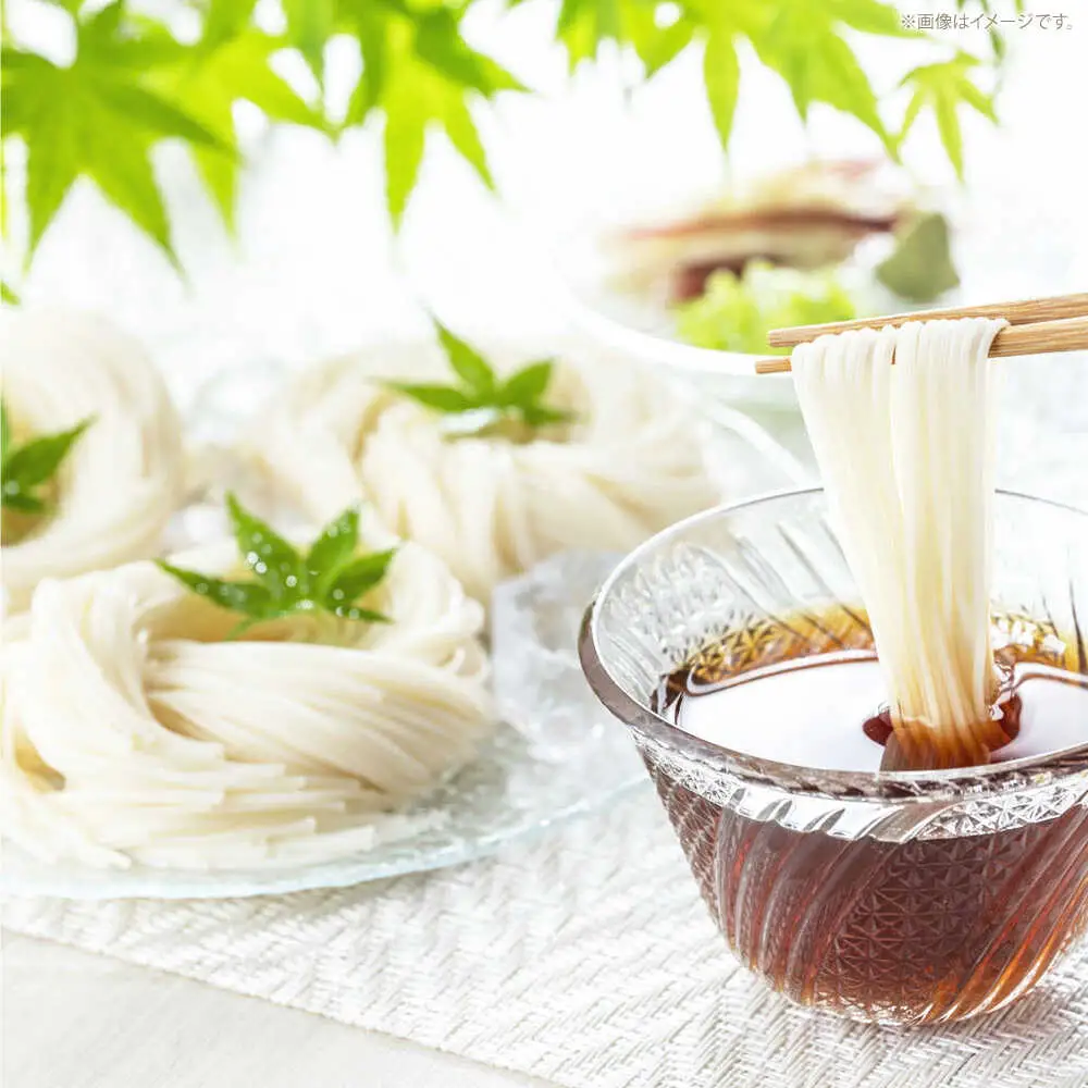 【つるっと！のどごし】島原手延そうめん　50g×6束 あごだしスープ付き 3食セット / 麺 乾麺 手延べ そうめん 素麺 そうめん ソーメン 南島原市 / 三和サービス株式会社[SGB006]