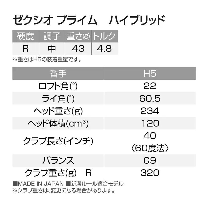 ゼクシオ プライム ハイブリッド【H5/R】《2025年モデル》〔DF-C707-H5R〕_(都城市) ダンロップ　ゴルフクラブ　ゴルフ　ゼクシオ　ゼクシオプライム　プライム　ハイブリッド　2025年モデル　BiFLEXFACE　ActivWing　CANNONSOLE