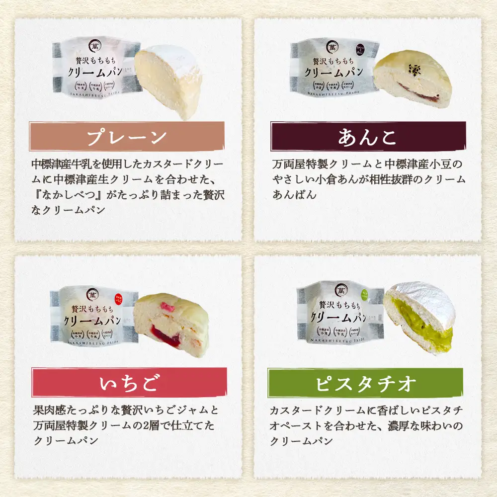 もちもちクリームパン8個セット【2800601】