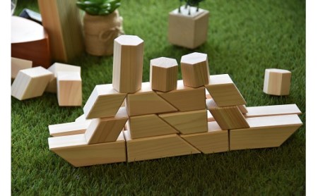 M37S02 木のおもちゃ 東濃ひのきの無塗装ブロックセット 「ジオブロック・ハニーブロック・ウッドバー」 