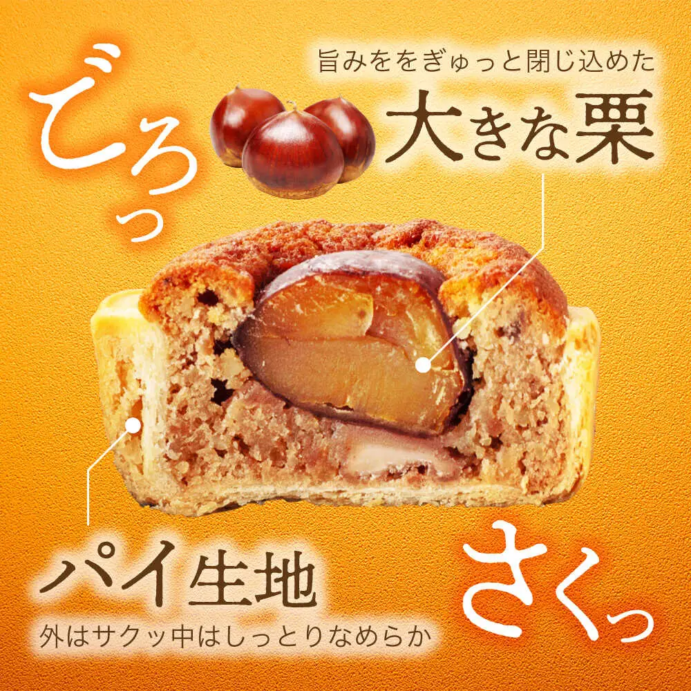 栗がごろっと入った マロンパイ 8個セット 【菓子工房オアシス】 お菓子 焼き菓子 贈り物[MGF004]