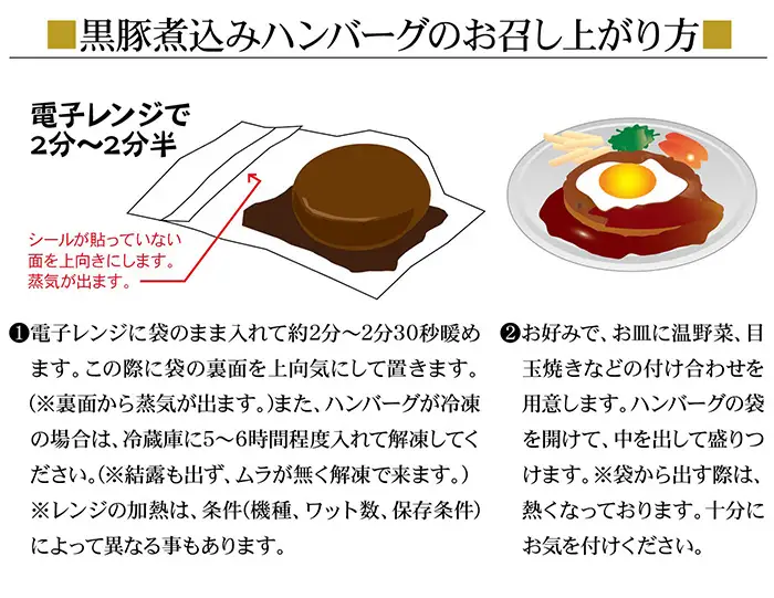 惣菜 金の桜黒豚 12食セット！ レンジ 惣菜 おかず ハンバーグ【00-057-37】