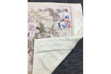 C.R.P加工毛布 2枚合わせマイヤー毛布 シングルサイズ ピンク 1枚 21508柄 [0616]
