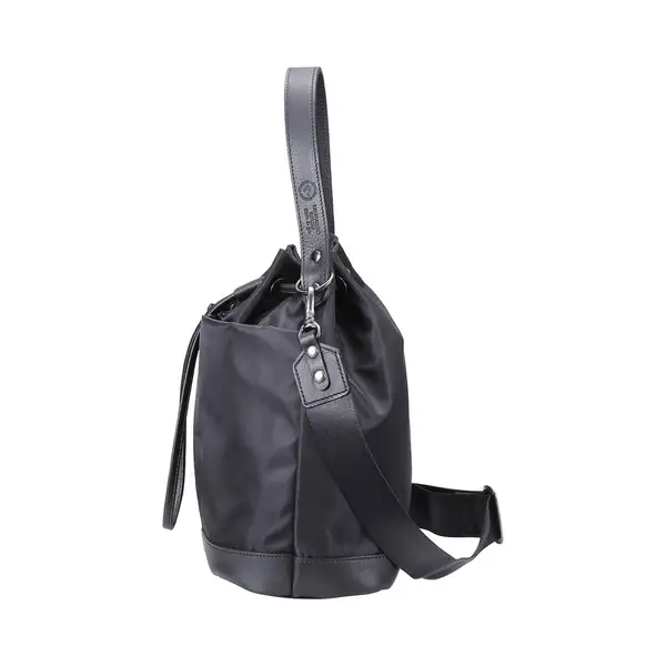 豊岡鞄 TUTUMU sacca Rich S4700RI ブラック/ 巾着型 2WAY BAG ショルダーバッグ 手提げバッグ ショルダベルト付き レディース 高級 おしゃれ バッグ かばん カバン 鞄 ブラック 黒色