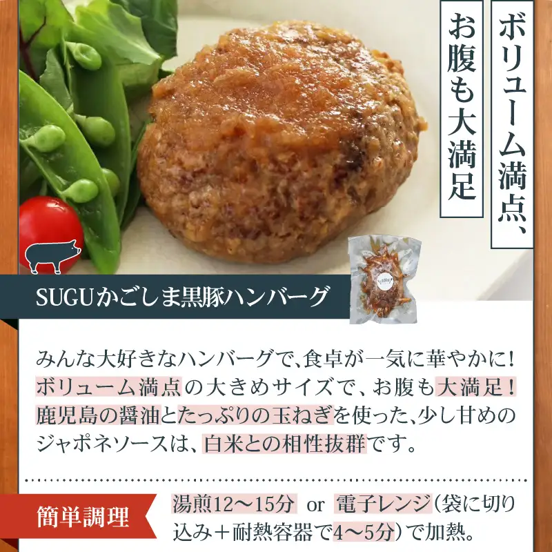 鹿児島 の 思い出の味 直行便 K342-001 肉 豚肉 牛肉 惣菜 総菜 冷凍 ハンバーグ カレー