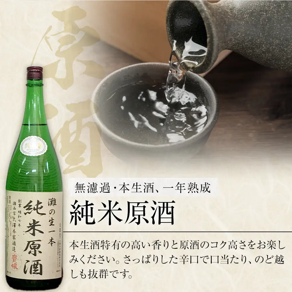 生酒 ＜無濾過本生酒＞山田錦純米吟醸原酒、純米原酒1800ml2本セット