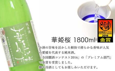 ２蔵（華姫桜・梅錦）飲み比べ「金賞受賞の純米酒1.8L×２本」と「米こうじの甘酒×２本」「ひのき枡（8勺）」【近藤酒造・梅錦山川】