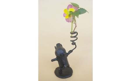 鉄工芸品 イノシシ君のいちりんざし 手作り 鉄製 白川町 / 鉄の造形工房のぶアート＆クラフト[AWAU001]