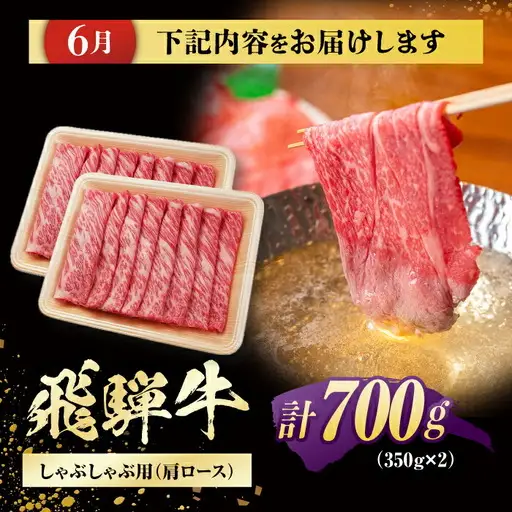 【4回定期便】 特選 飛騨牛 肩ロース リブロースステーキ 計2.6kg / / 浅井商店[AWBJ011]
