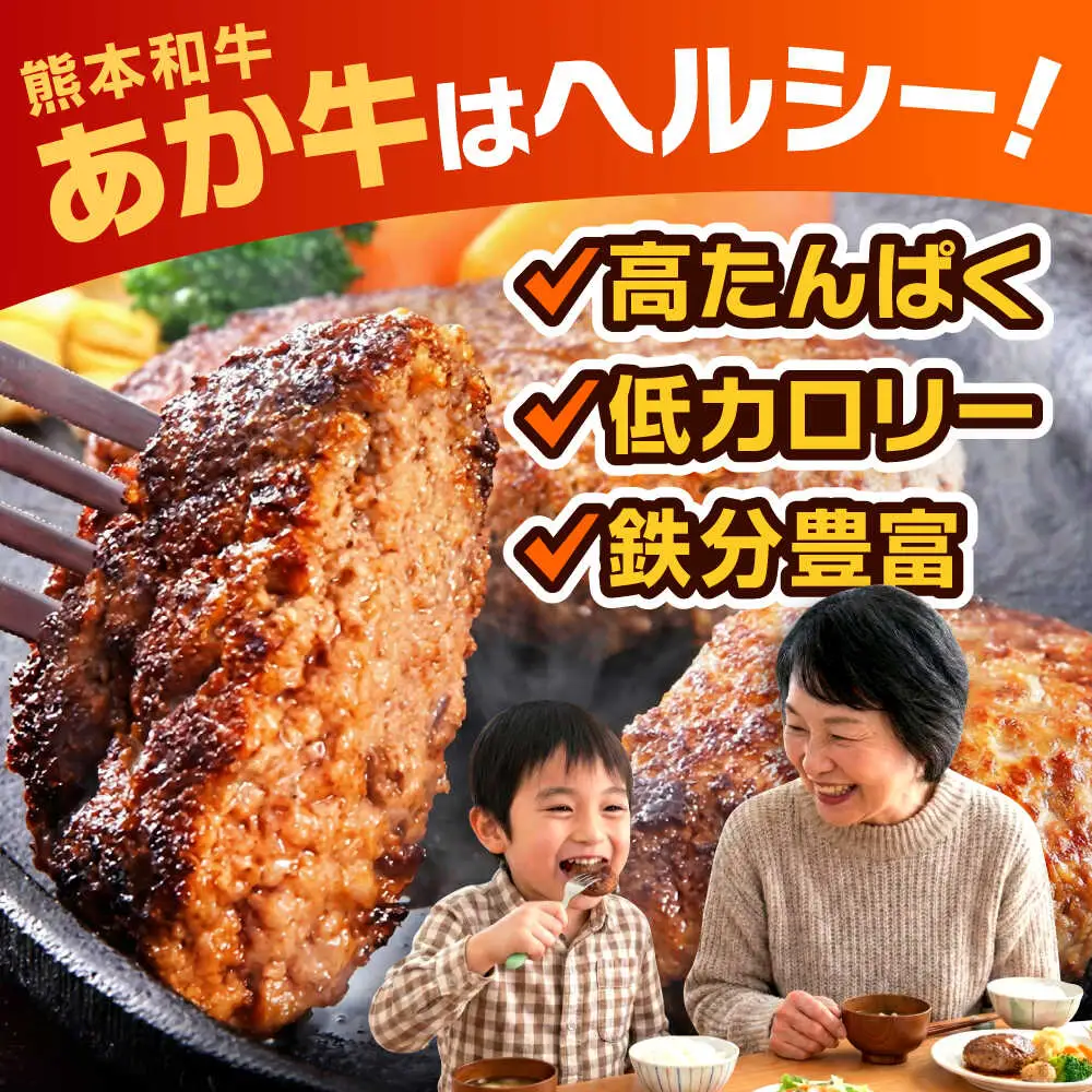 あか牛 くまモン ハンバーグ セット 120g×6個 ハンバーグ[AYAB010]