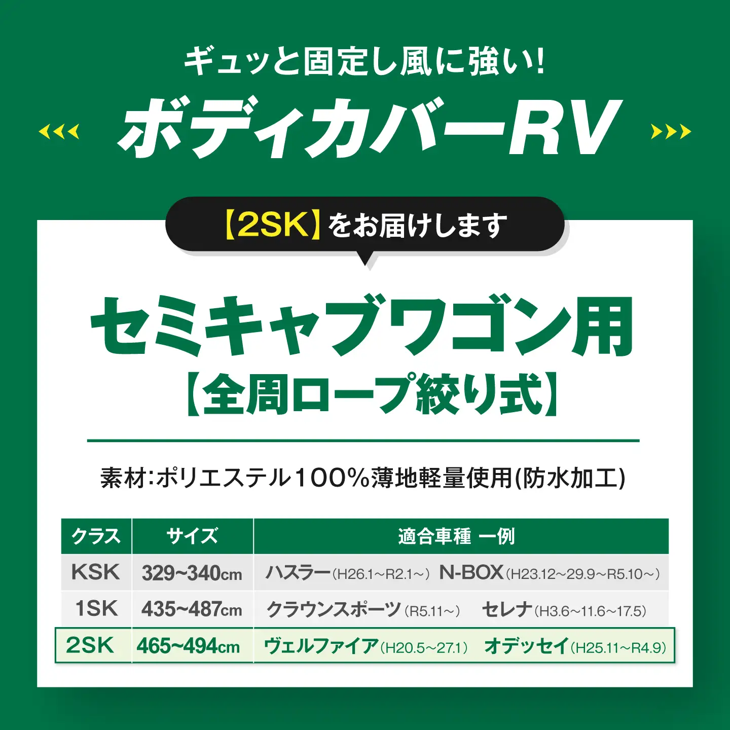 車 ボディカバーRVタイプ 2SKクラス 車 BLAF024