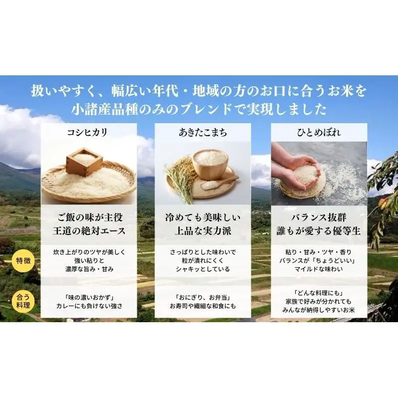 コシヒカリ あきたこまち ひとめぼれ 3種類のブレンド米 白米 5kg
