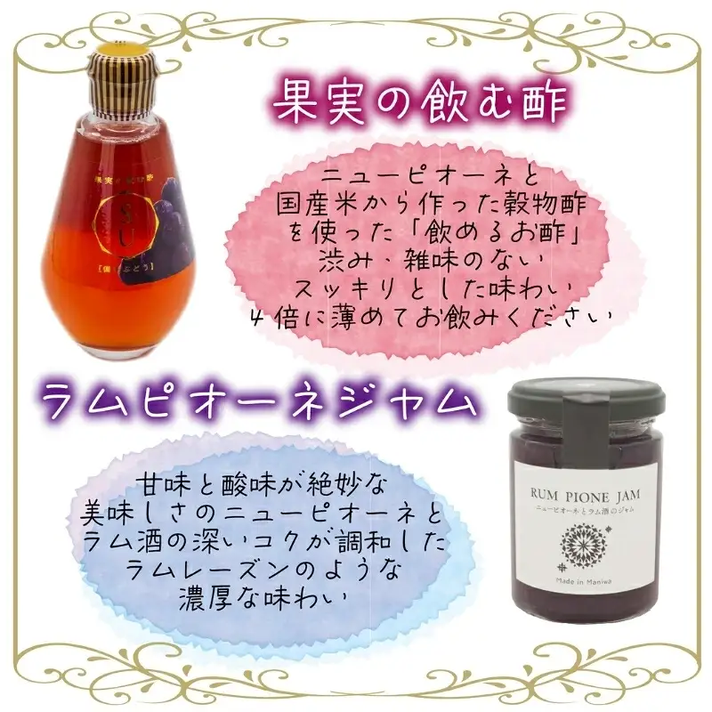 【2026年先行予約】花笑み農園　岡山の『ピオーネ&ラムピオーネジャム&飲む酢』 【hana071-02】