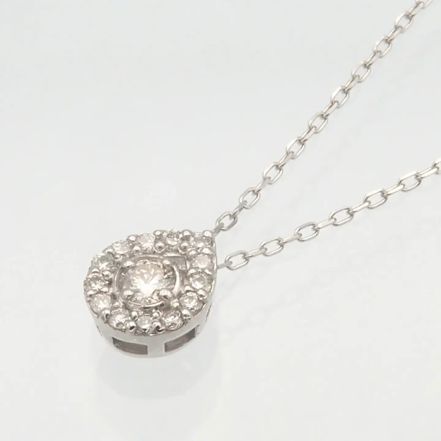 PT900/PT850 0.14ct ダイヤモンド ペンダントネックレス　HH-019718 SWBT001-PT