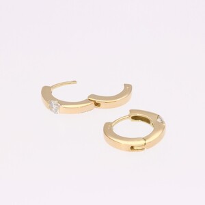 ピアス ダイヤモンド 0.2ct 中折れピアス フープピアス EJ-101