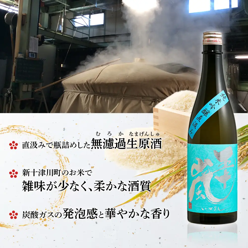 五十嵐　きたしずく　純米吟醸直汲み　1.8L【2400101】