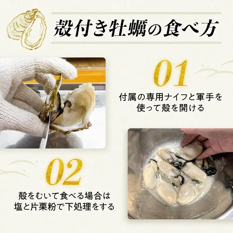 【能登半島地震復興支援】【発送時期が選べる】魚介類 牡蠣 / 能登かき 殻付 牡蠣 約3.5kg（約30個）専用ナイフ・片手用軍手付 ※加熱用 ※2027年1月下旬～5月下旬頃に順次発送予定 ｜ 牡蠣 殻付き