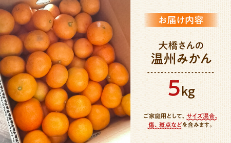 【11月お届け】大橋農園の温州みかん 5kg ご家庭用 みかん