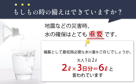 【ミネラルウォーター】 5年保存水 備蓄用 2L 6本セット ミネラルウォーター