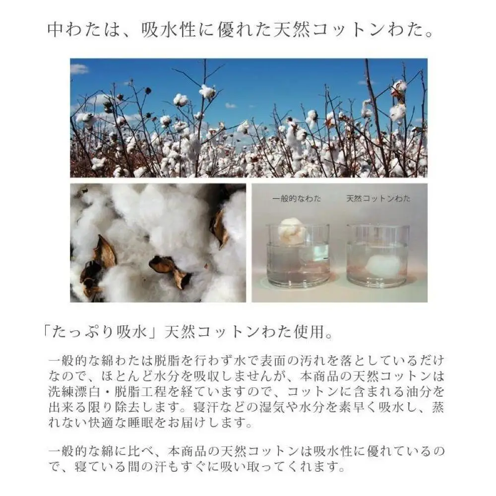 無漂白シルクコットンガーゼ敷パッド ダブルサイズ 約140×205cm 1503D