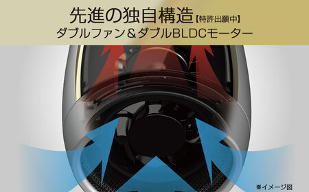 【KOIZUMI】ダブルファンドライヤー BLDCモデル MONSTER (カラー：ブラック) | モンスター Wファン 大風量 速乾 スカルプ メンズ_0217-002-T06-1