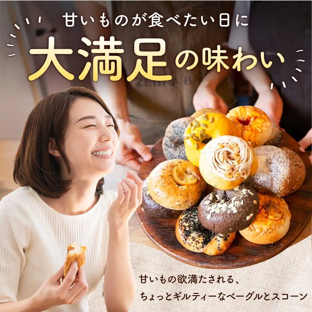 【全6回定期便】厳選おすすめ ベーグル ＆ スコーン 各12個 (24個セット)  BCAE015 パン