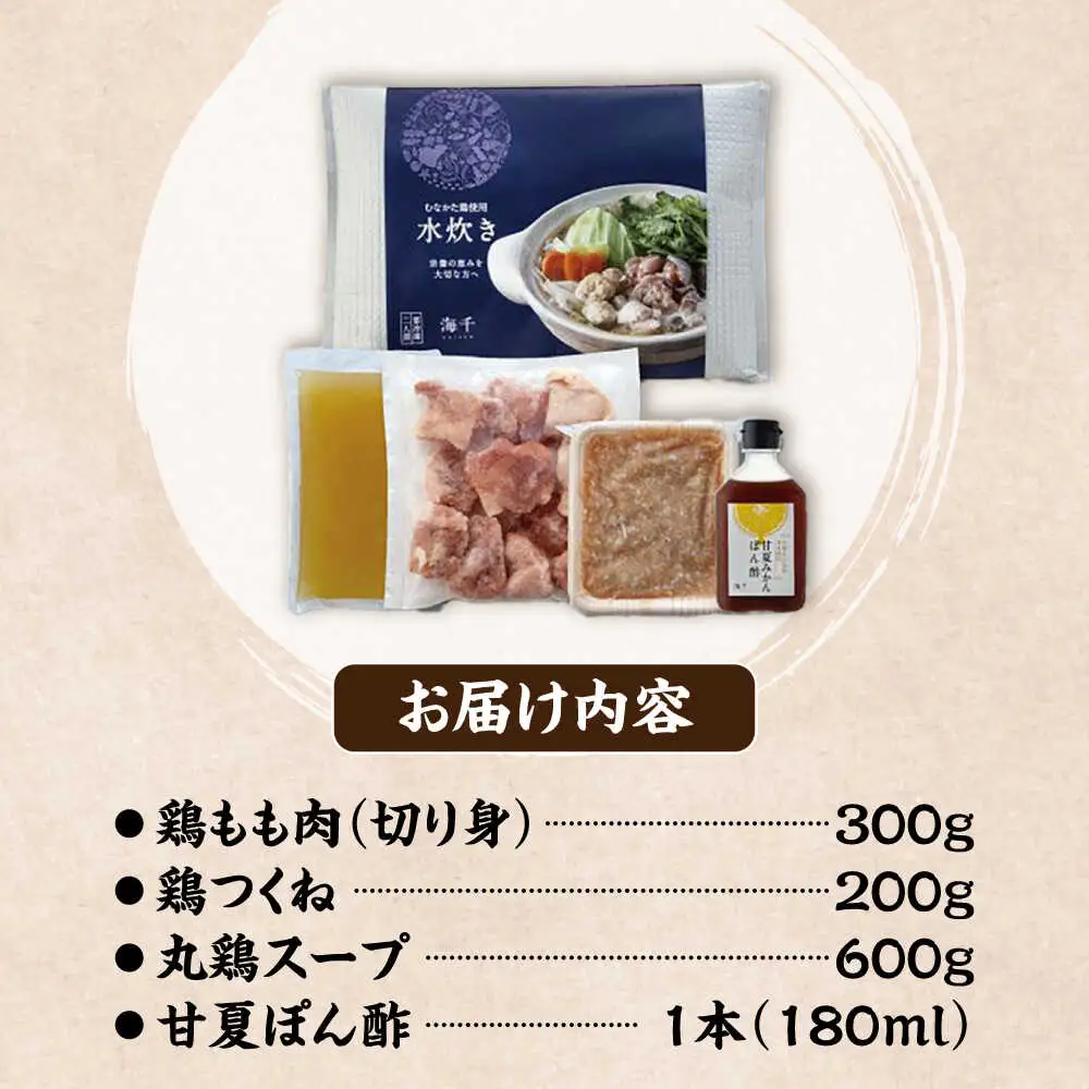 むなかた鶏使用 水炊き2人前 [VEC018]