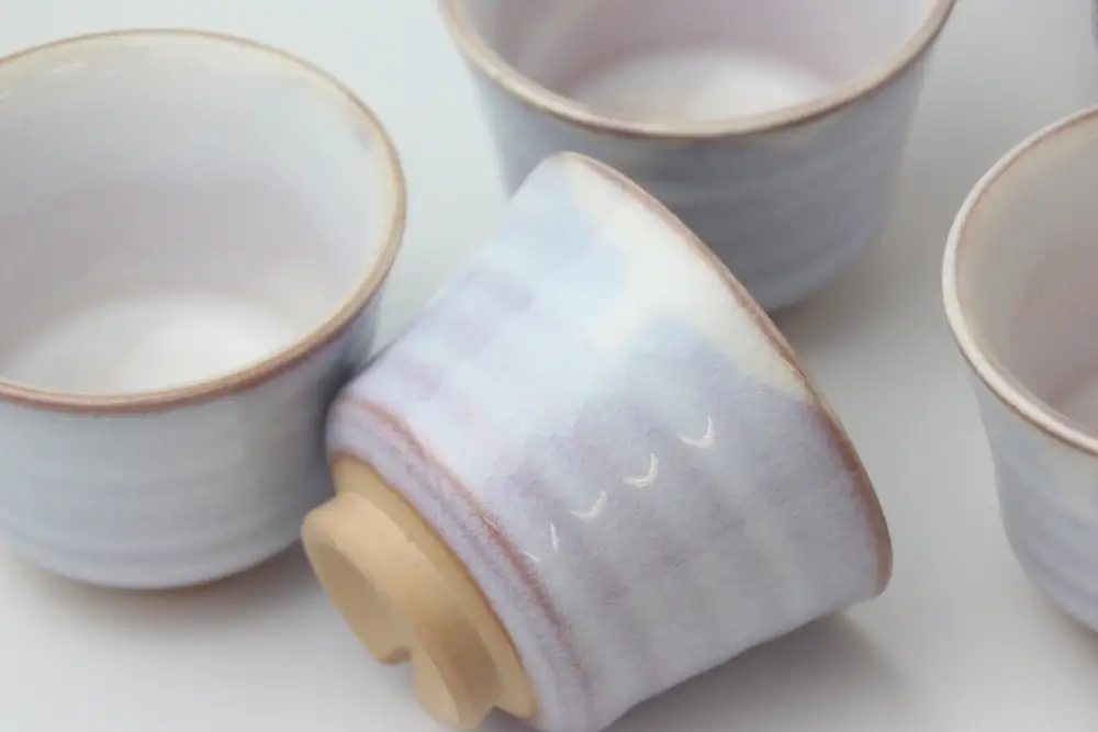 萩焼 萩むらさき朝顔茶器揃