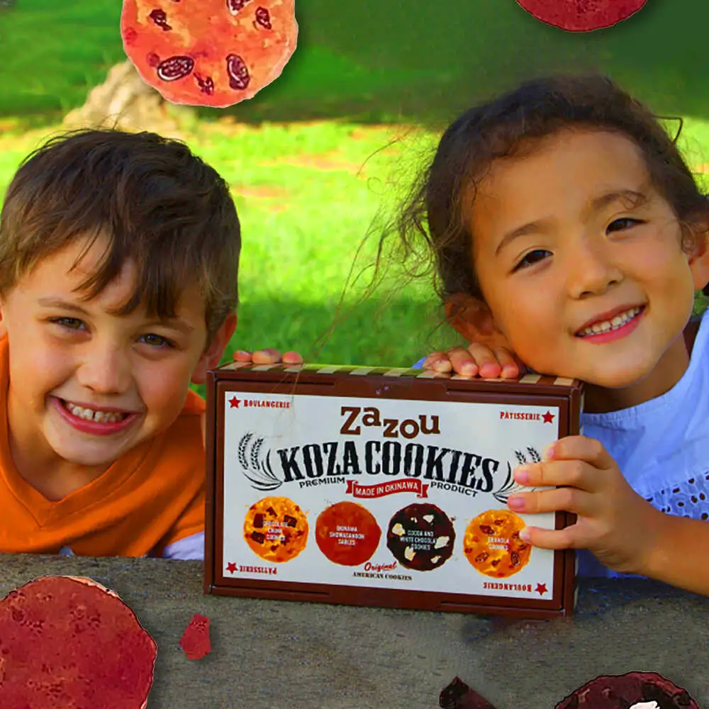 zazou KOZA COOKIES コザクッキー 1箱 （4種/計10枚） クッキー お菓子 詰め合わせ ギフト 個包装 沖縄市 / ZAZOU [BCCI001]