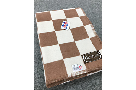 綿100% 綿毛布 シングル 140×200cm ブラウン系 CO909BR [0667]