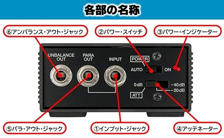 ダイレクトボックス DI 変換 エレキギター エレキベース ダイレクトボックス