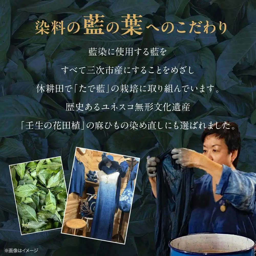 藍染め帆布バッグ（小/むら染め）[APAF006] バッグ