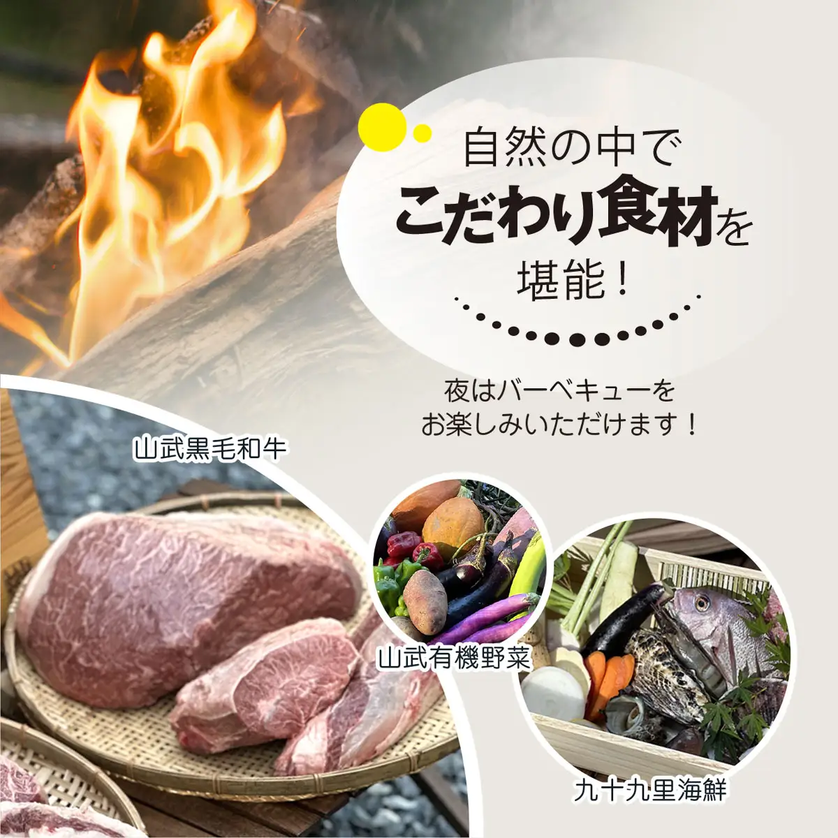 Render Fika 日帰り BBQ松(山武黒毛和牛,有機野菜,海鮮) / 貸切サウナセットプラン （2名様分）【 ふるさと納税 人気 おすすめ ランキング BQQ バーベキュー レジャー 日帰り サウナ 大自然 千葉県 山武市 送料無料 】 SMCJ008